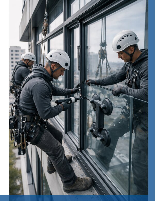 Витражное остекление зданий в Угличе от 3647 р. | ВЫСОТНИК-Глч