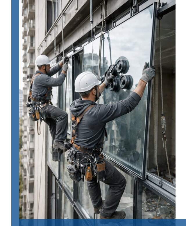 Витражное остекление фасадов и лоджий в Угличе под ключ