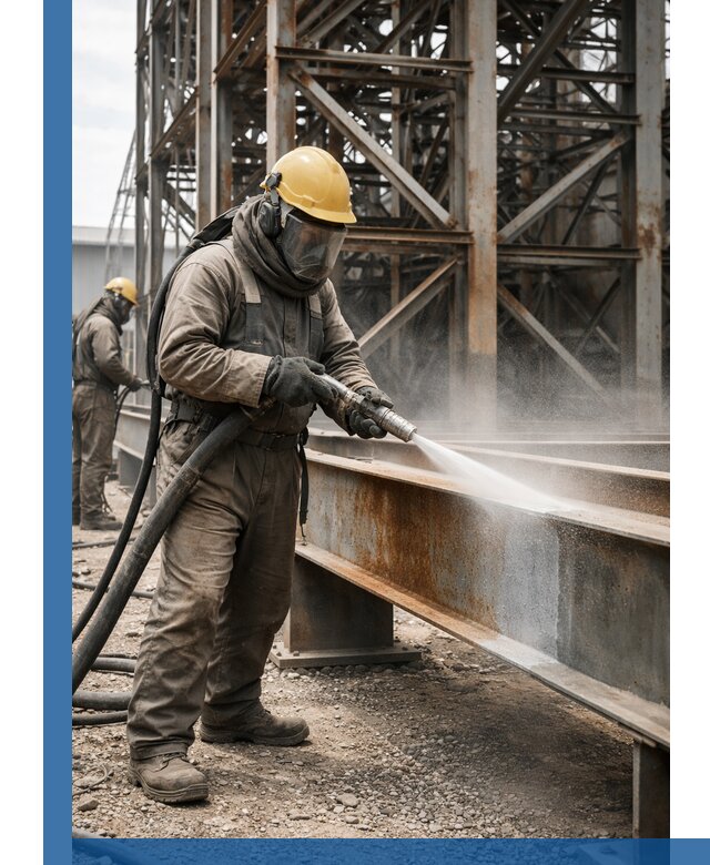 Пескоструйная очистка металлоконструкций в Угличе промышленная