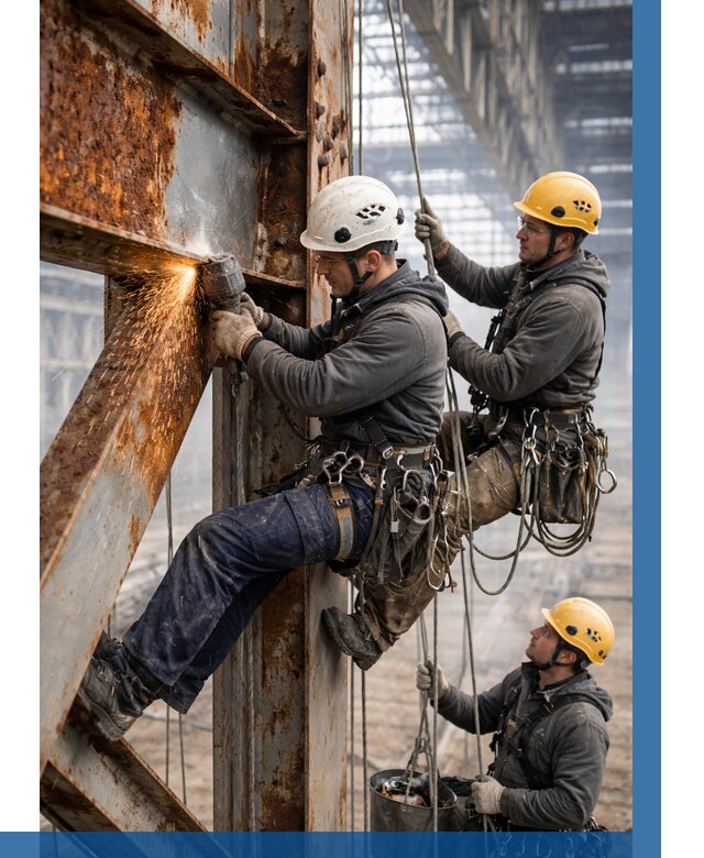 Зачистка металла от ржавчины в Угличе от 365 р. | ВЫСОТНИК-Глч