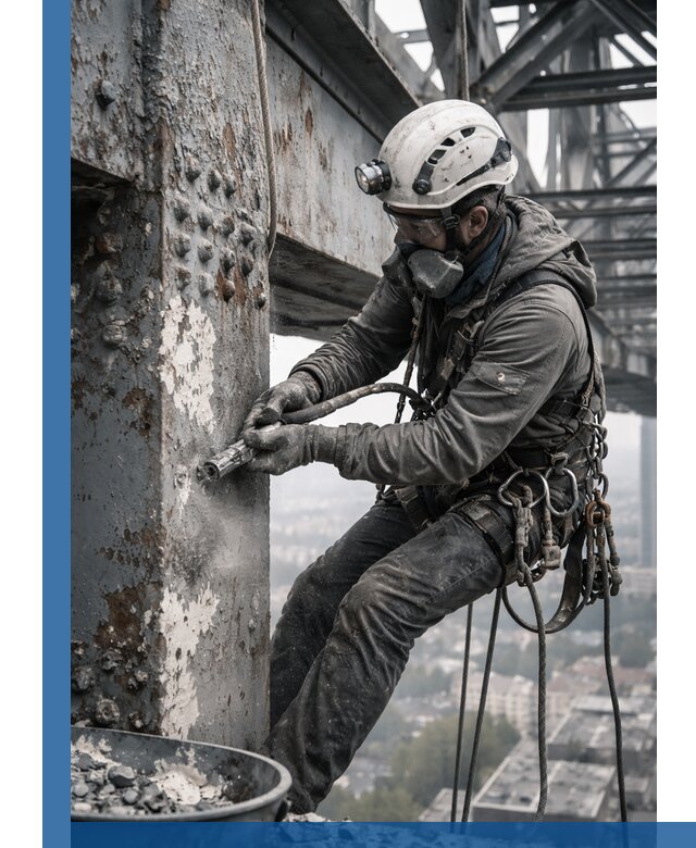 Удаление старой краски с металлических конструкций в Угличе