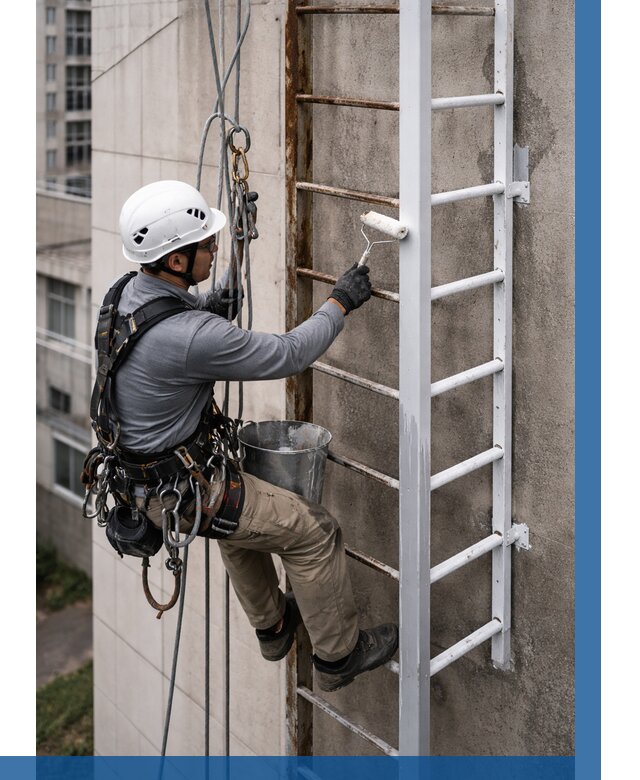 Покраска пожарных лестниц в Угличе от 4689 р. | ВЫСОТНИК-Глч