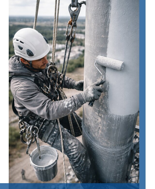 Покраска мачт связи под ключ в Угличе от 886 р. | ВЫСОТНИК-Глч