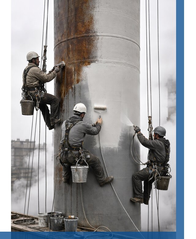 Покраска дымовых труб в Угличе от 8857 р. | ВЫСОТНИК-Глч