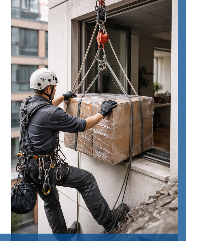 Подъем груза через окно в Угличе от 4689 р. | ВЫСОТНИК-Глч