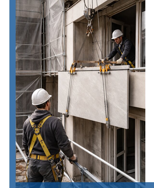 Подъем керамогранита на этаж в Угличе грузчиками и техникой