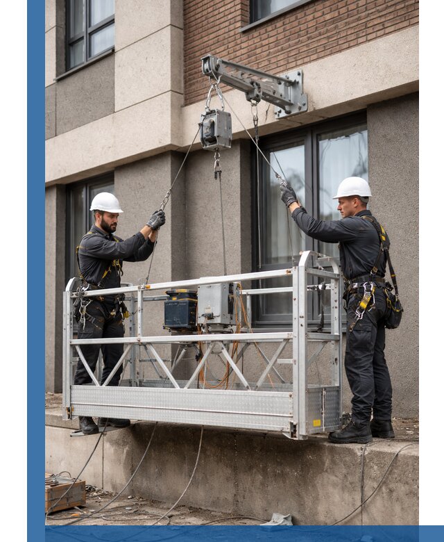 Монтаж и подъем фасадной люльки в Угличе с гарантией безопасности