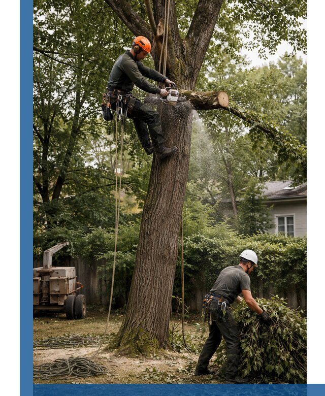 Кронирование деревьев в Угличе, безопасная высотная обрезка
