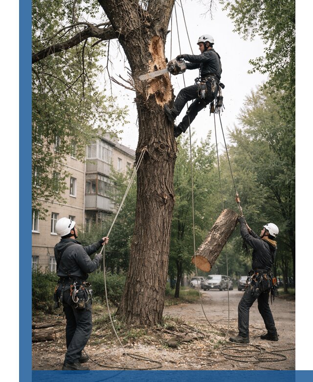 Срочное удаление аварийных деревьев в Угличе с гарантией безопасности
