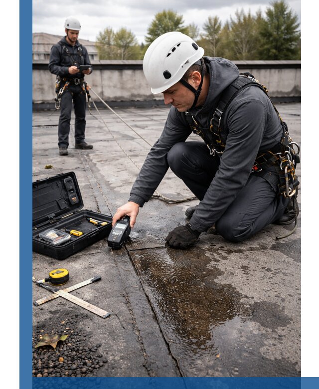 Обследование кровли на протечки и выявление дефектов в Угличе