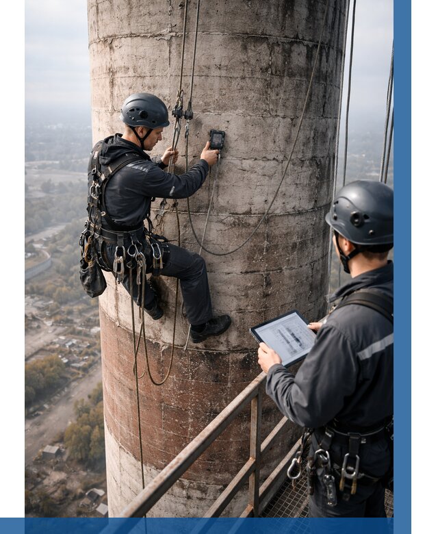 Обследование дымовой трубы в Угличе от 8336 р. | ВЫСОТНИК-Глч