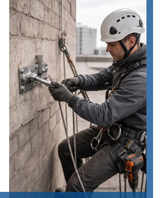 Установка анкерных точек в Угличе от 3647 р. | ВЫСОТНИК-Глч